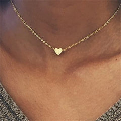 Tiny Heart Necklace for Women | Short Chain Pendant Necklace Gift alternate view