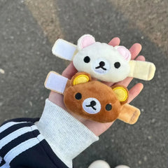Cute Bear Hairpins Set Preppy Headdress Plastic Hair Sweet Accessories Friend Gifts close-up view