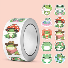 100-500pcs Cute Traveling Frog Cartoon Graffiti Stickers DIY Phone Guitar Laptop Notebook Suitcase Waterproof Sticker Kids Toy