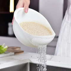 Basket Colander Plastic Sieve Fruit Vegetable Bowl Drainer Cleaning Tools Home Kitche alternate view