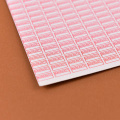 1000pcs/pack Warranty Void If Removed Sticker Security Seal Red Color Rectangle Shape Fragile Label