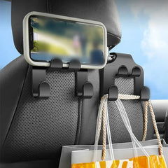 1pcs Multifunctional Car Seat Back Hook Double Head Phone Hanger Headrest Hanging Bag Storage Hanger