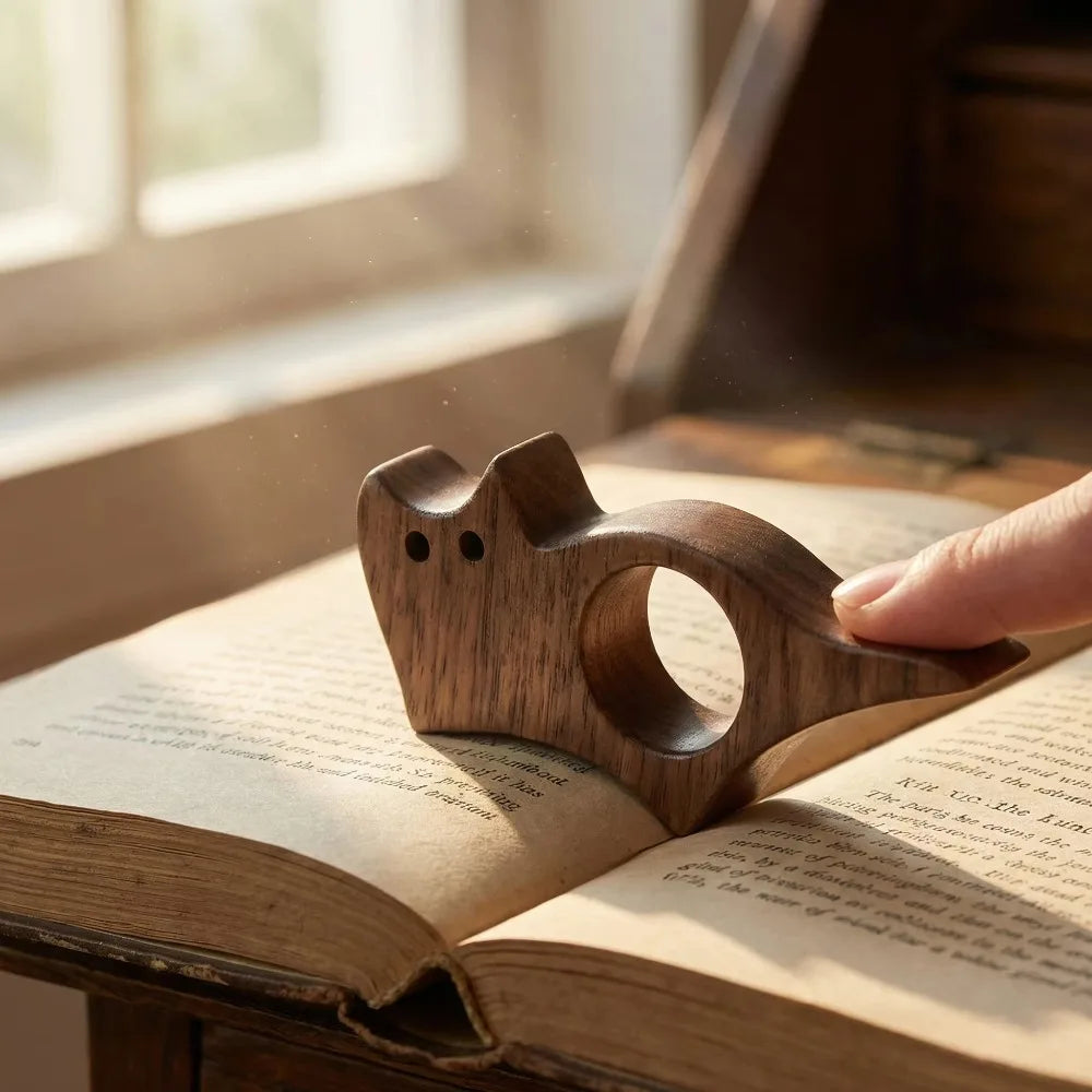 Wooden Pet Cat Dog Reading Bookmark Bookmarks Rings School Supplies Student Pages Guide Marker Marki