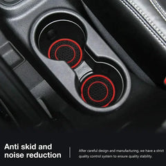 New 2-piece Anti Slip Mat Car Coaster Durable Car Cup Holder Coaster Universal Dust-proof Protection for Car Interior