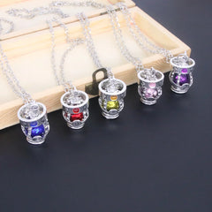 Madoka Magica Soul Gem Necklace Set | Kaname Madoka Mami Pendant Jewelry detail view