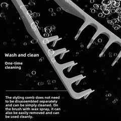 New Volumizing Wide-Tooth Hair Styling Comb Textured Styling Comb Korea Style Seam Cover detail view