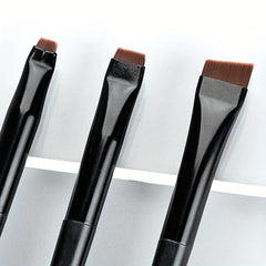3pcs Makeup Brush Set, Blade Eyeliner Brush Fine Oblique Head Eyebrow Brush Outline Eyeliner Ultra-T