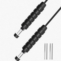 Black PVC Jump Rope with Patented Steel Wire | Fitness Cardio Training detail view