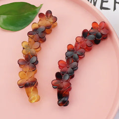 Flower Banana Hairpins Elegant Hair Clips Banana Clips Women Hairgrips Ponytail Barrettes Hair Pins styling Accessories Jewelry
