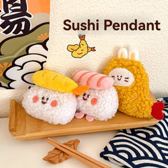 1/6/12 Pcs Cute Food Doll Pendant Plush Sushi Food Play Pendant Backpack Keychain Pen alternate view