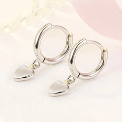 High Quality 925 Silver Heart Ring Earrings For Women Luxury Designer Jewelry Novelties detail view