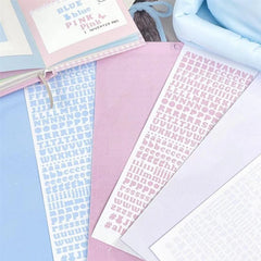 3pcs/set Korean Letter Scrapbook Sticker Set | DIY Decor for Kpop Photocard and Journ alternate view