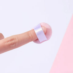 Mini Finger Puff Set | Professional Cosmetic Sponge for Concealer and Foundation close-up view
