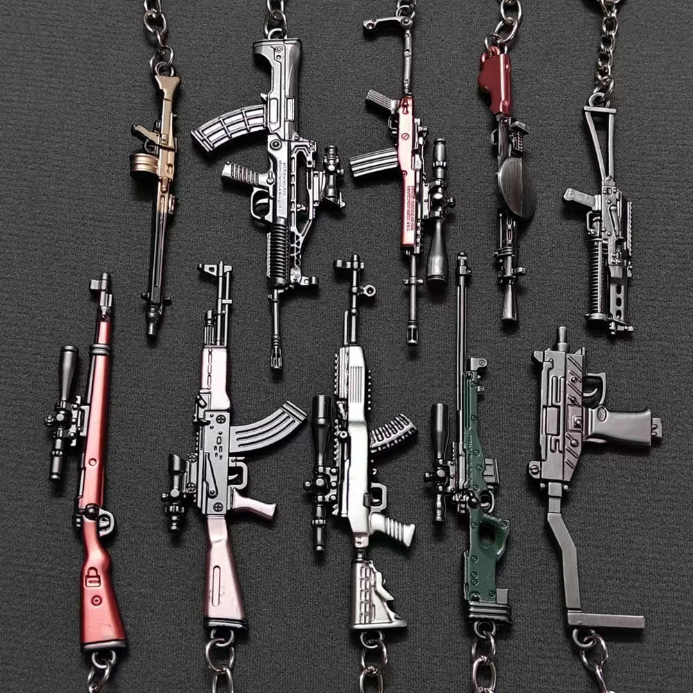 Mini Keychain Pendant Peace Elite 98k Alloy Gun Model PUBG Battlefield Boy Toy Handsome Keychain Key