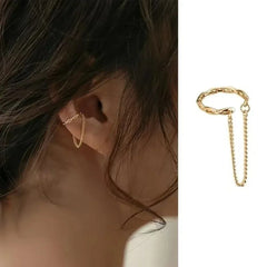 1 PC Fashion Minilist No Piercing Chain Earcuff Clips Earrings for Woman Fake Piercin alternate view