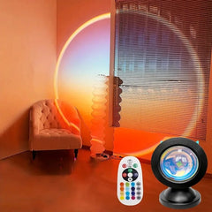 Sunset Projection Lamp with Remote Control | 16 Color LED Night Light