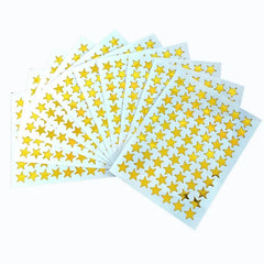 Gold Star Sticker Set for Teachers and Class Rewards | 10 Sheets of Five Pointed Star St detail view