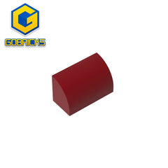 Gobricks GDS-M063 Curved Brick 1 x 2 x 1 No Studs | Compatible Building Block