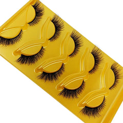 5 Pairs Cat Eye False Eyelashes Eye End Lengthening Long Curling Thick Fluffy All-match detail view