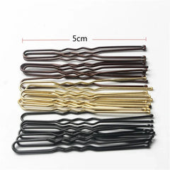 5/6/7cm U Shaped Metal Hair Pins Waved Hair Clips Bridal Hair Pins Alloy Bobby Pins Barr detail view