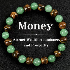 Money Good Luck Energy Jewelry Natural Citrine Tigers Eye Stone Bracelet Women Men Da alternate view