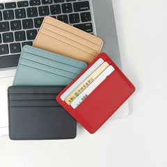 Ultra Thin Mini Card Holder Wallet | Simple Business Credit Card Case for Men and Women detail view
