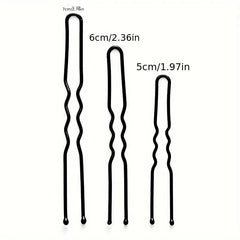 Solid Color U-shaped Hair Pins Simple Style Bridal Hairstyle Accessories Bun Holder For Wedding Veil Grip Hair Clips For Updos