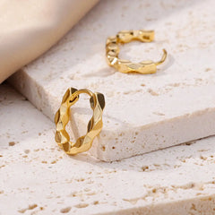 Round Stainless Steel Hoop Earrings for Women