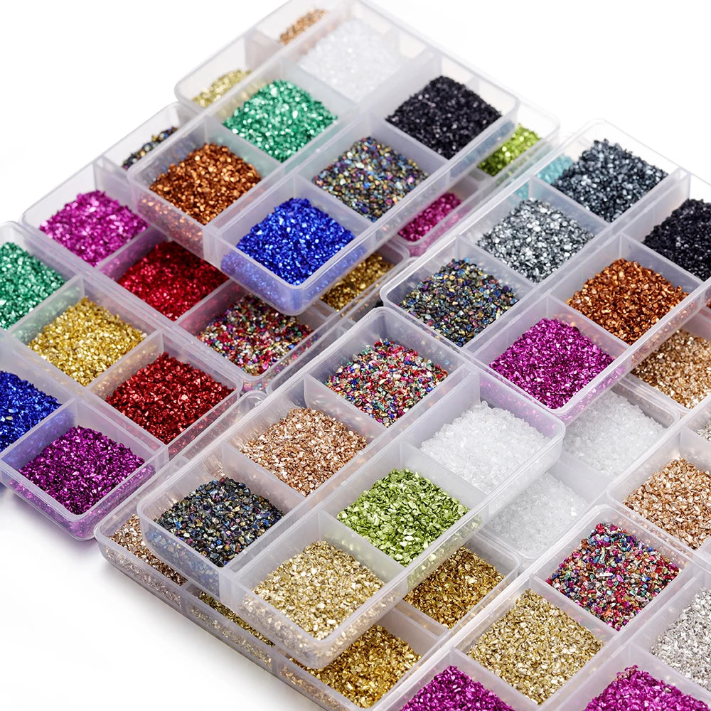 30g/Box Crushed Glass Stones Resin Filling Irregular Broken Stone for DIY Epoxy Resin Mold Crafts Na