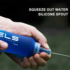 WRELS Camping Soft Water Bottle Drinking Sport Folding Bag Flask Outdoor Running Hydrati detail view