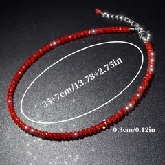 Sparkling Classic Noble Multi-color Artificial Crystal Necklace Neck Jewelry For Birth close-up view