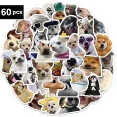 Funny Dogs Stickers | Cute Decals for Laptop, Guitar, and Water Bottle detail view