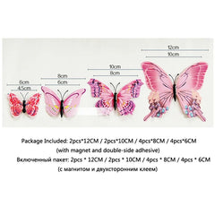 3D Butterfly Wall Stickers | 12/24pcs Magnetic Decor for Refrigerator and Walls detail view