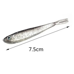 Soft Bait Fish Swimbait Fork Tail With Hook& Without Hooks Fishing Lure Artificial Si alternate view