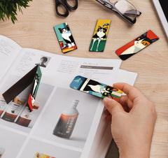 Fun Cat Magnetic Bookmarks Reading Page Holder Stationery Office for Pages Books Read alternate view
