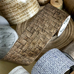 Vintage Fabric Texture Washi Tape | 4x200cm DIY Scrapbooking Roll detail view