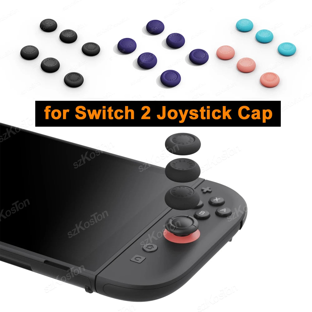 Thumb Grips Caps Set for Switch 2 Handle Joystick Cap Cover Three Model Designs for Switch2 Gaming A