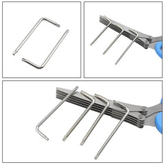 Torx Key Wrench Set L-Type Star Wrenches | Nickel Plated Security Tool Set close-up view
