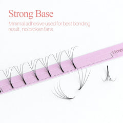 SONG LASHES Long Root Premade Volume Fans | 2D-6D Russian Volume Eyelash Extensions close-up view