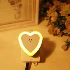 Heart-shaped LED Night Light | Auto Sensor Plug-in Night Lamp for Bedroom alternate view