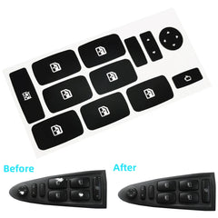 Fiat Croma 05-11 Button Repair Sticker Black Vinyl