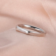 Skyrim Minimalist Signet Rings Women Men Stainless Steel Wide Rectangle Geometric Rings detail view