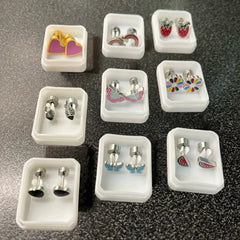 Cute Acrylic Animal Stud Earrings | Surgical Steel Hypoallergenic Earrings for Women alternate view