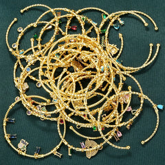Candy Bracelet Ladies Golden Color Romantic Round Charm Bracelet Ladies Birthday Gift Me detail view