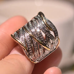 New 925 Sterling Silver Ring Inlaid Crystal Zircon Ring For Woman Charm Jewelry Gift alternate view