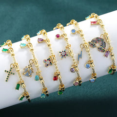 Candy Bracelet Ladies Golden Color Romantic Round Charm Bracelet Ladies Birthday Gift alternate view