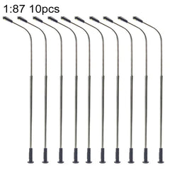 HO Scale Street Lamp Post Warm White 1:87 Model Railway Lighting | 10 Pack Diorama Accessory