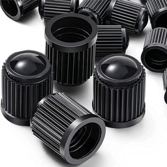 20PCS Car Tire Valve Plastic Black Bike Tyre Valve Caps O Rubber Ring Covers Dome Shape Dust Valve f