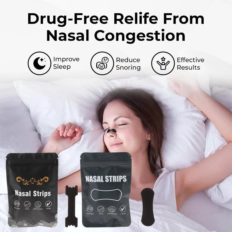 Breath Nasal Strips | Anti-Snoring Nose Patches for Better Sleep