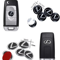 14/15MM Car Remote Key Sticker Aluminum Emblem Decoration Decal For Lexus close-up view